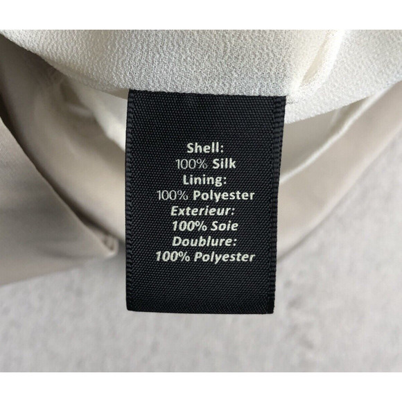 NWT ELIZABETH & JAMES Nora Silk Dress Sz M Floral Asymmetrical Hem Neckline $365 - Picture 8 of 16